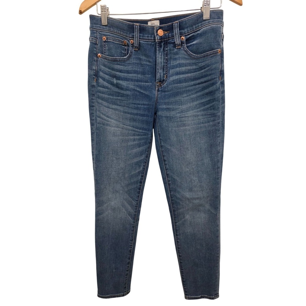 J. Crew Denim Womens High-Rise Skinny Jeans Size 27 Fair Trade Certified Mid-Was